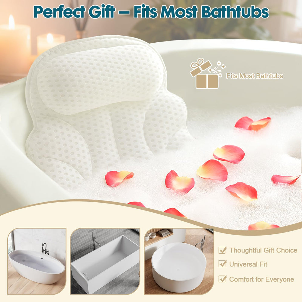 EULAXLAB gift-ready bath pillow ideal for women and men as a thoughtful self-care gift.