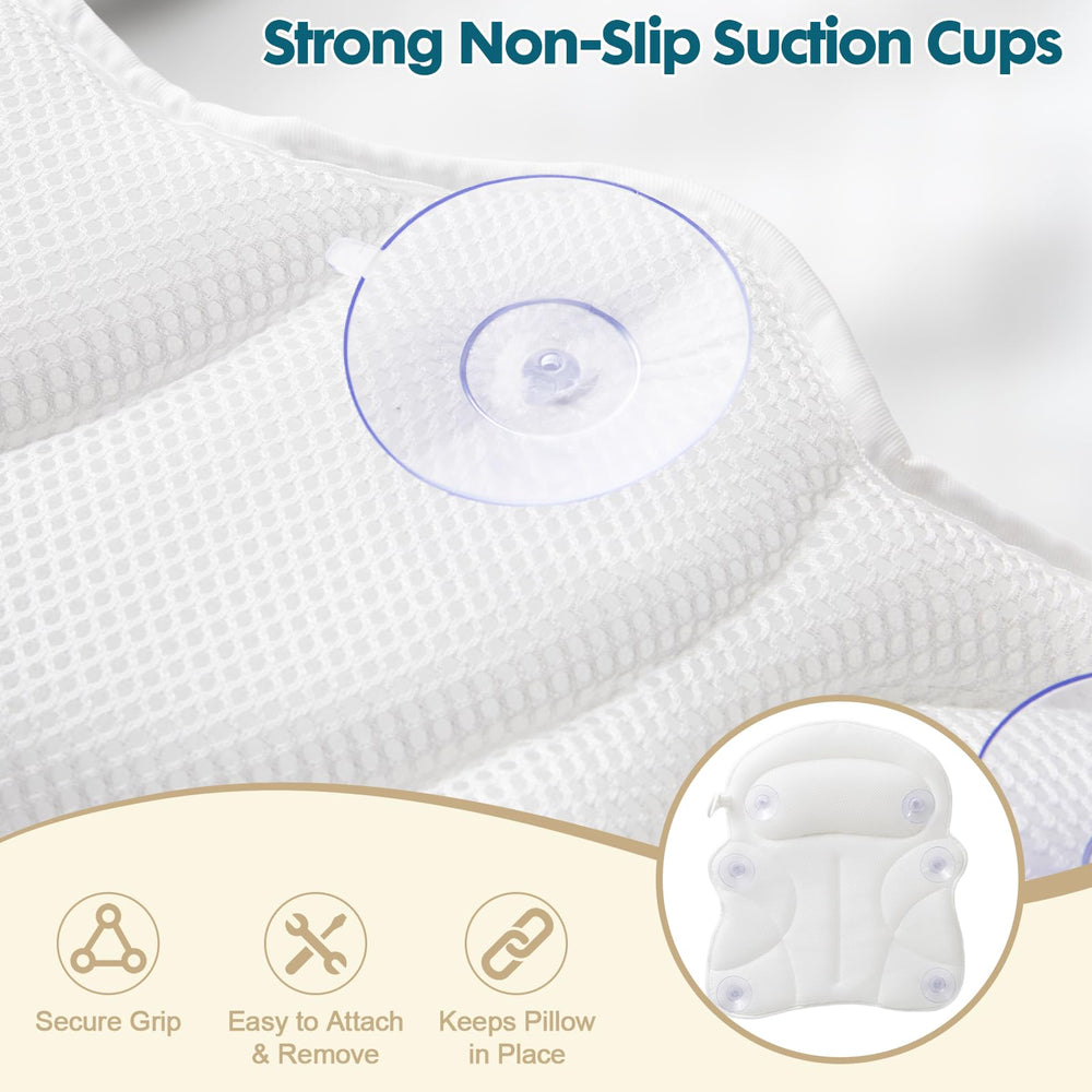 EULAXLAB-bath-pillow-spinal-line-back-support keeps your back aligned for comfort.