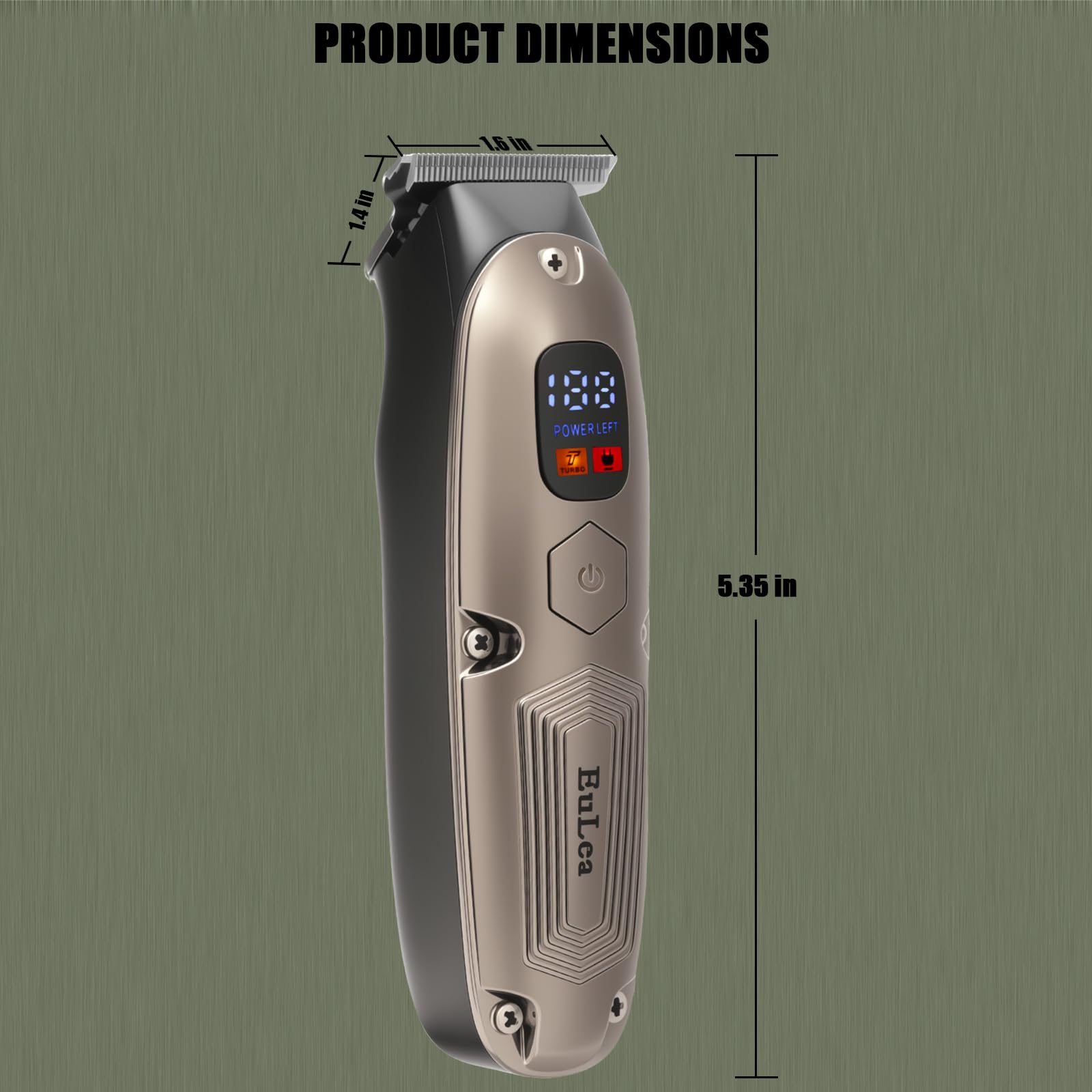 EuLea cordless beard trimmer shows quick, clean beard lines for everyday care.