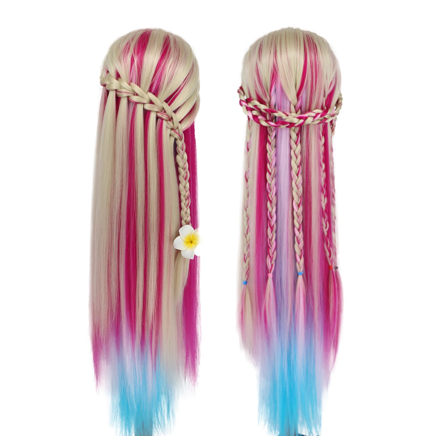 Eumos hair styling practice mannequin ideal for braiding and curling