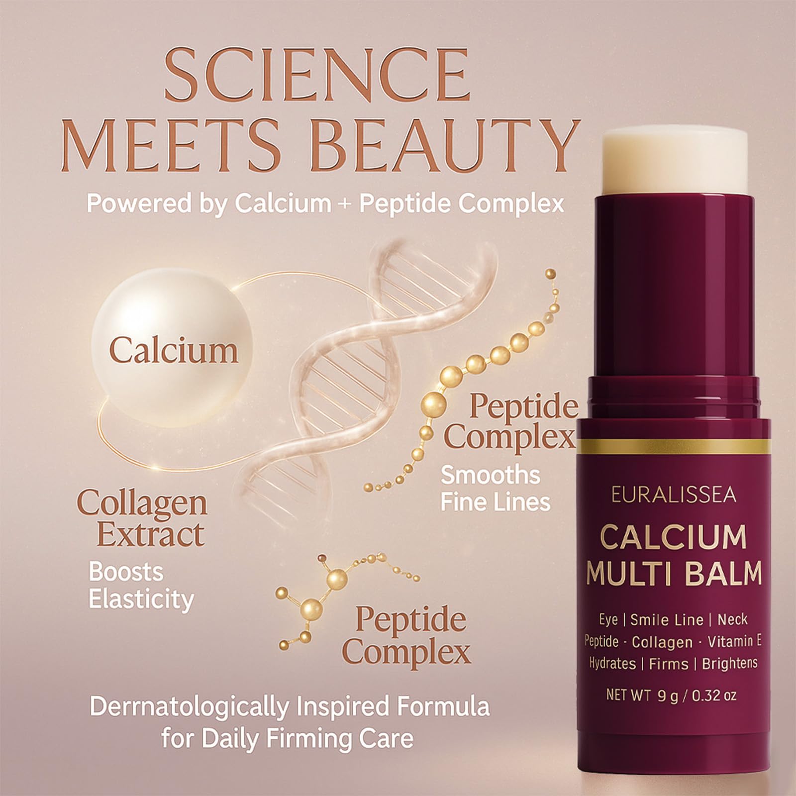 Euralissea Calcium Volume Multi Balm packaging shows travel-friendly design.