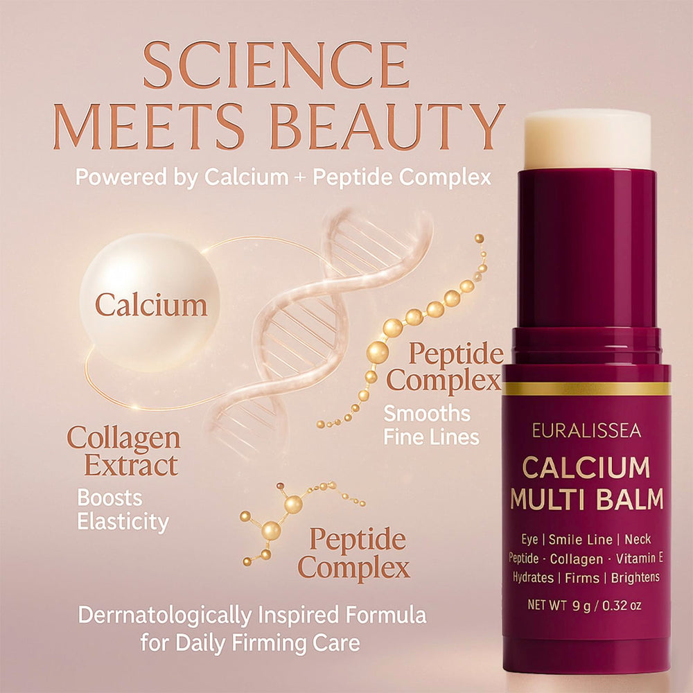 Euralissea Calcium Volume Multi Balm packaging shows travel-friendly design.