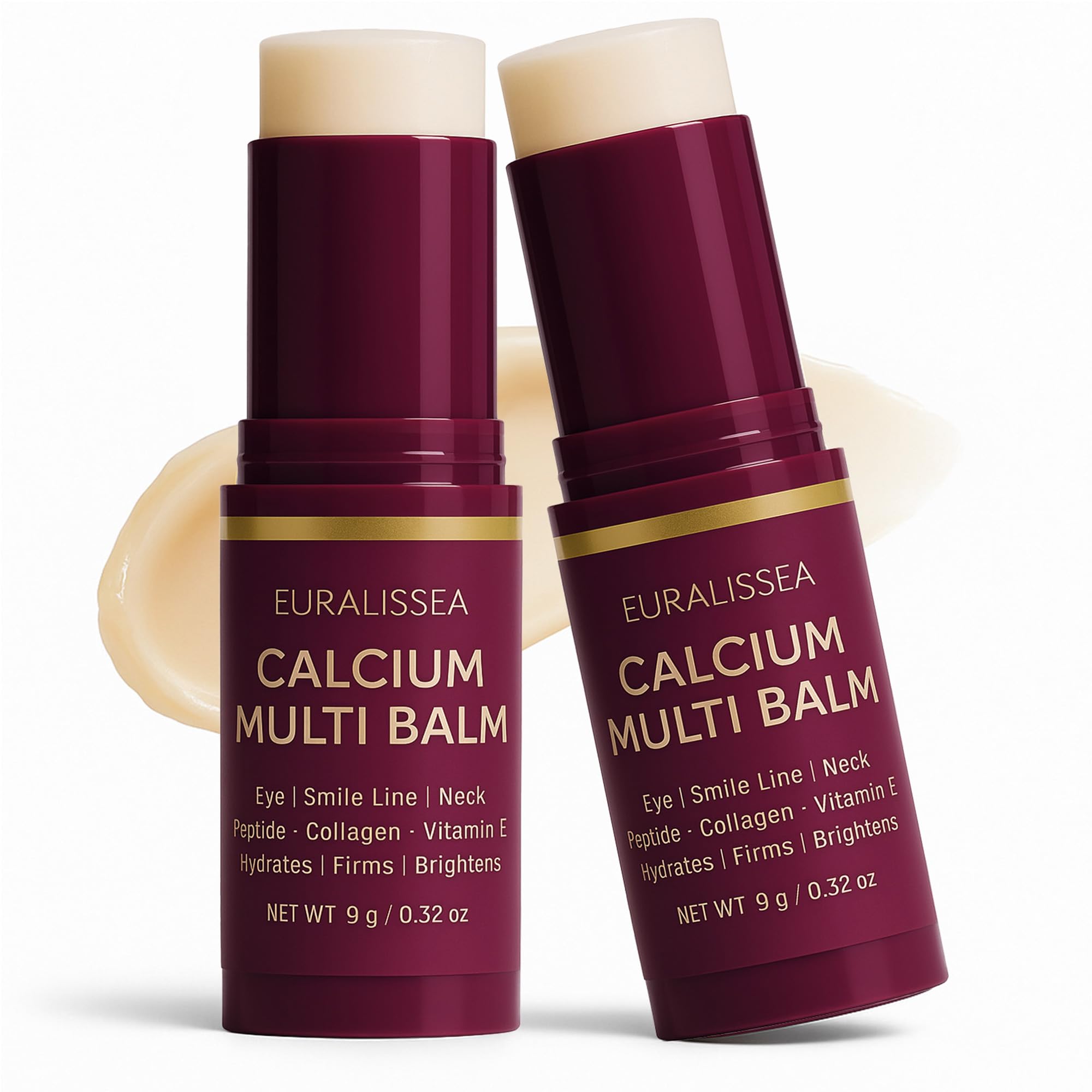 Euralissea Calcium Volume Multi Balm stick closed, portable hydration for on-the-go skin care.