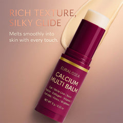 Euralissea Calcium Volume Multi Balm stick open for quick refresh and moisture boost.