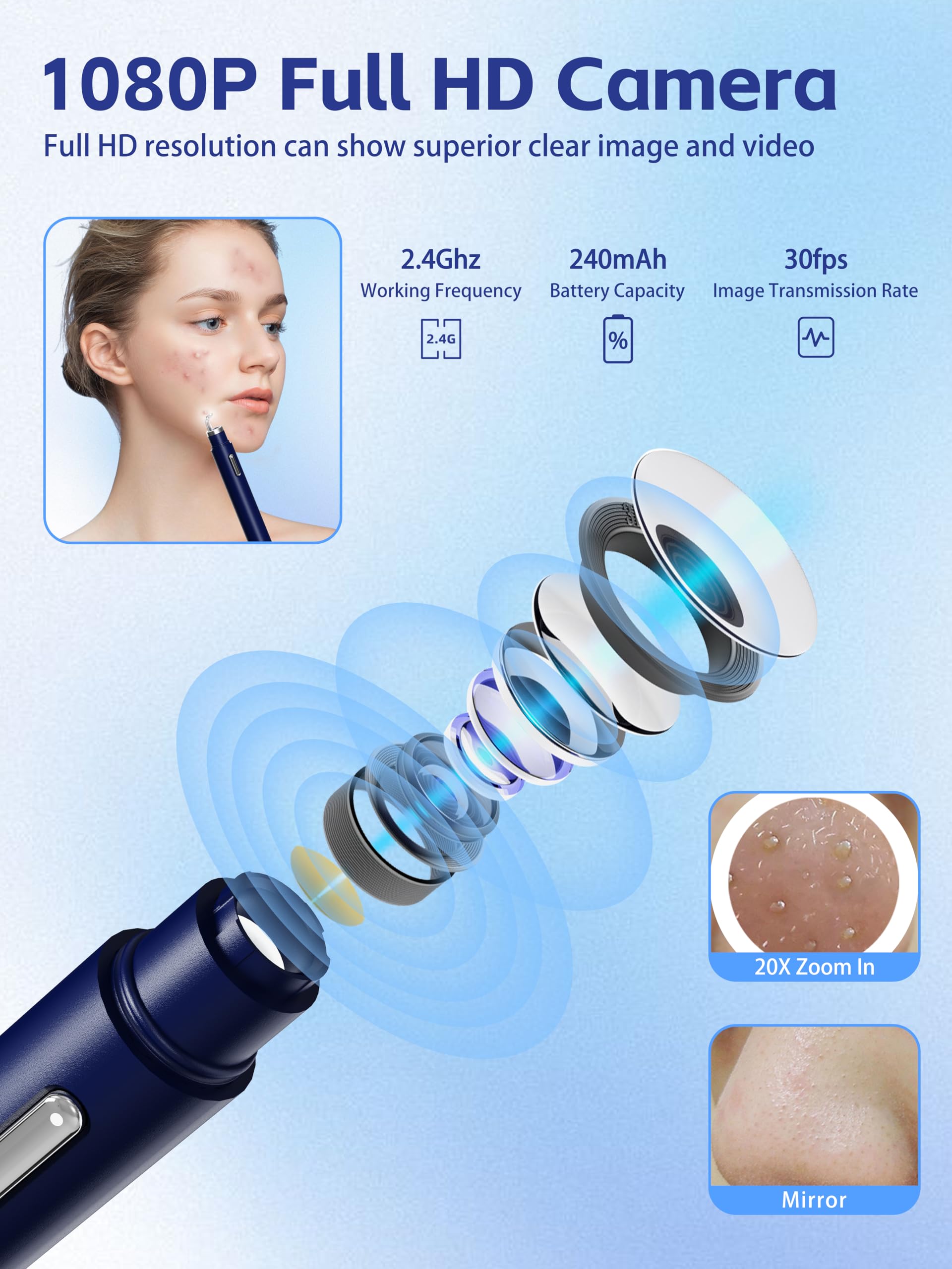EURART camera zoom 20x lens provides up-close inspection for careful extractions.