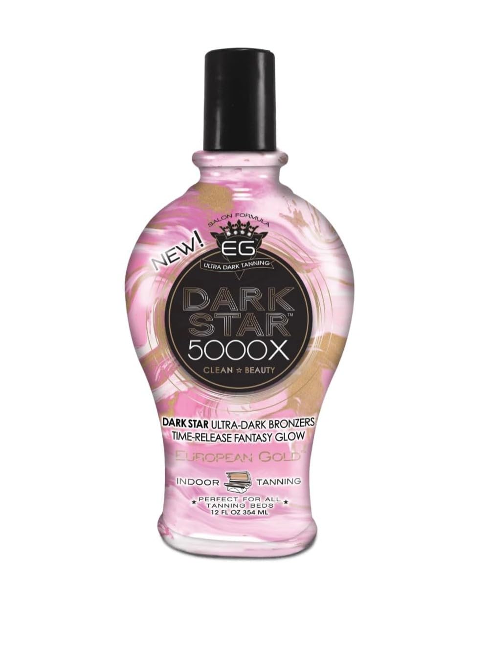 European Gold Dark Star 5000X bottle pour for smooth application and even bronzing.