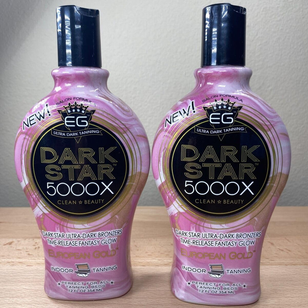 European Gold Dark Star 5000X skin-firming results soften appearance of skin.