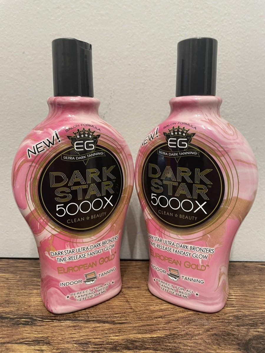 European Gold Dark Star 5000X tattoo enhancement draws ink into the spotlight during tanning.