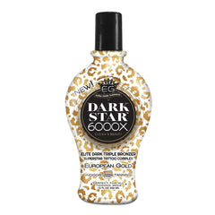 European Gold Dark Star 6000X bronzer layers deliver instant DHA color.