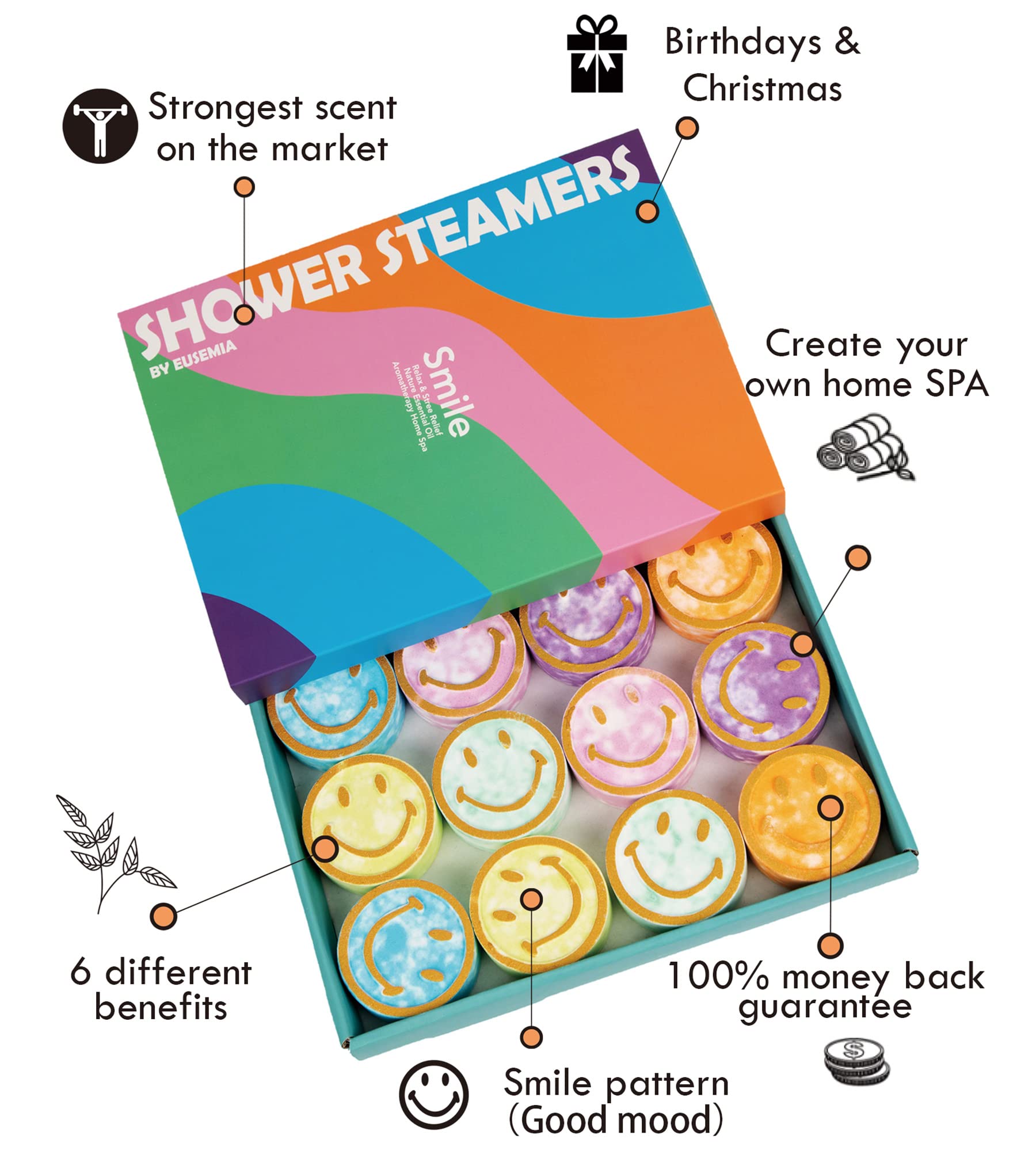 EUSEMIA rosemary-scent shower steamer for crisp herbal lift