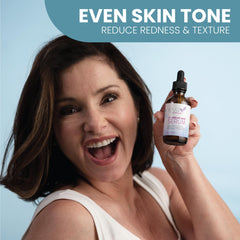 Eva Naturals azelaic acid serum texture closeup shows smooth, fast-absorbing formula