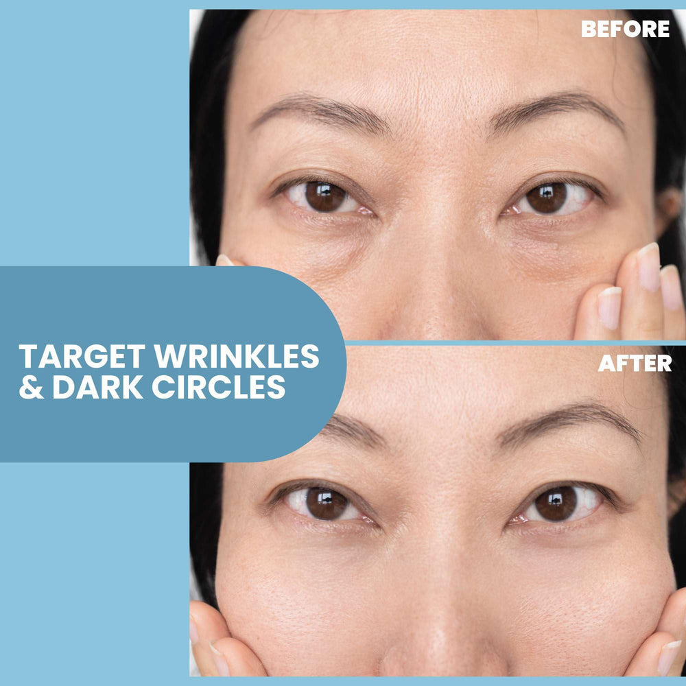 Eva Naturals Eye Gel featuring peptides supports firmer-looking eye area.