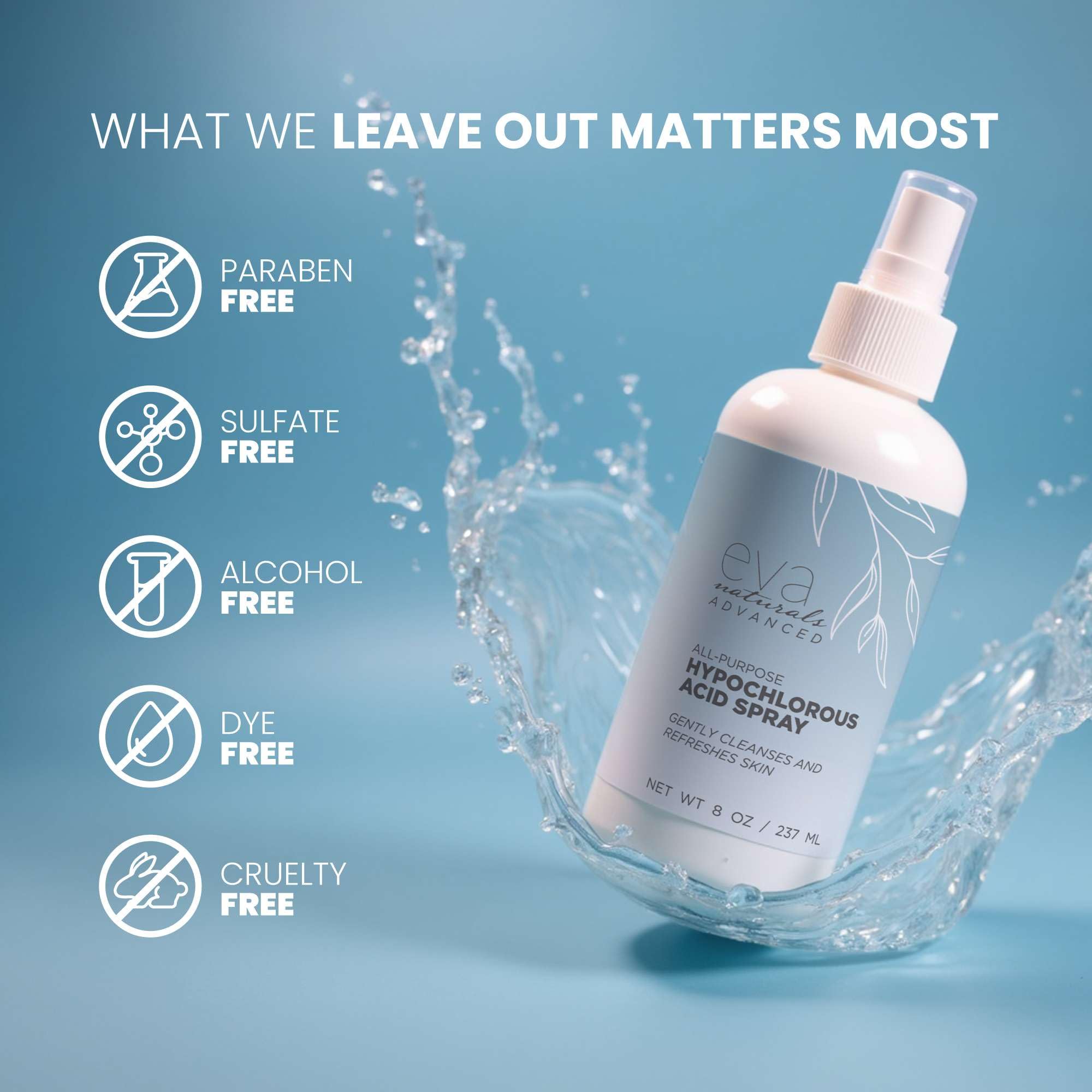 Eva Naturals HOCl pet skin care spray supports comfort around paws