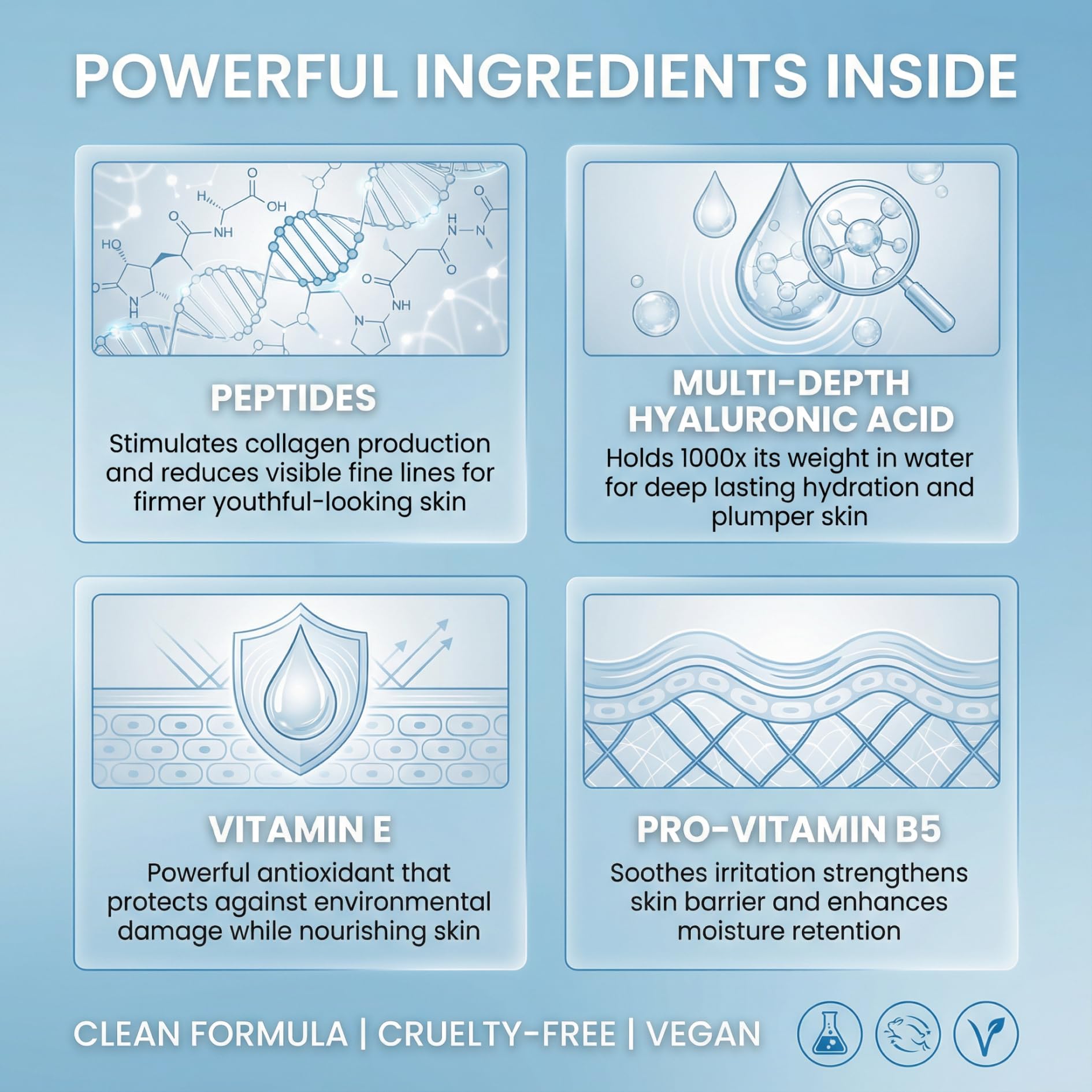 Eva Naturals fragrance-free formula is suitable for sensitive skin types.