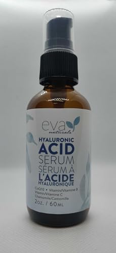 Eva Naturals Hyaluronic Acid Serum gel texture shows lightweight hydration without greasiness.