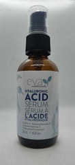 Eva Naturals Hyaluronic Acid Serum gel texture shows lightweight hydration without greasiness.