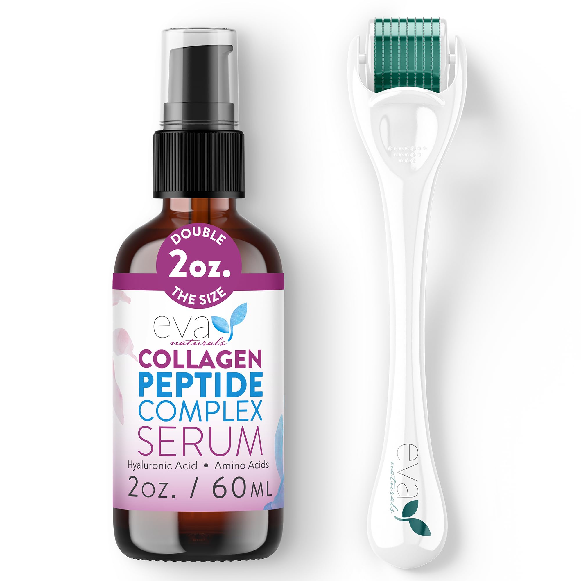 Eva Naturals peptide serum bottle – lightweight daily skin nourishment