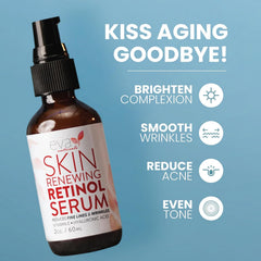 Eva Naturals Retinol Serum application on hand demonstrates nightly use