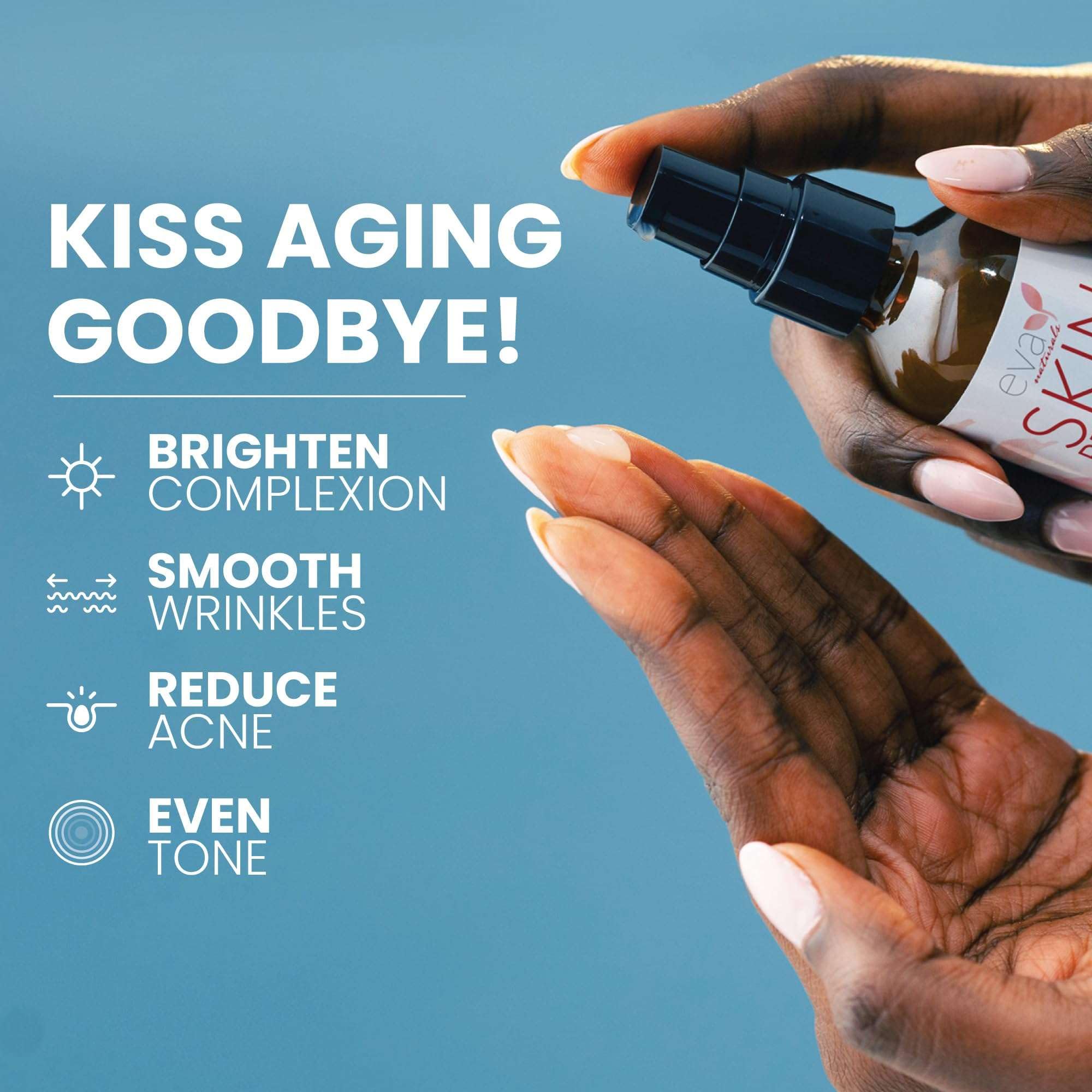 Eva Naturals Retinol Serum label closeup highlighting fragrance-free formula