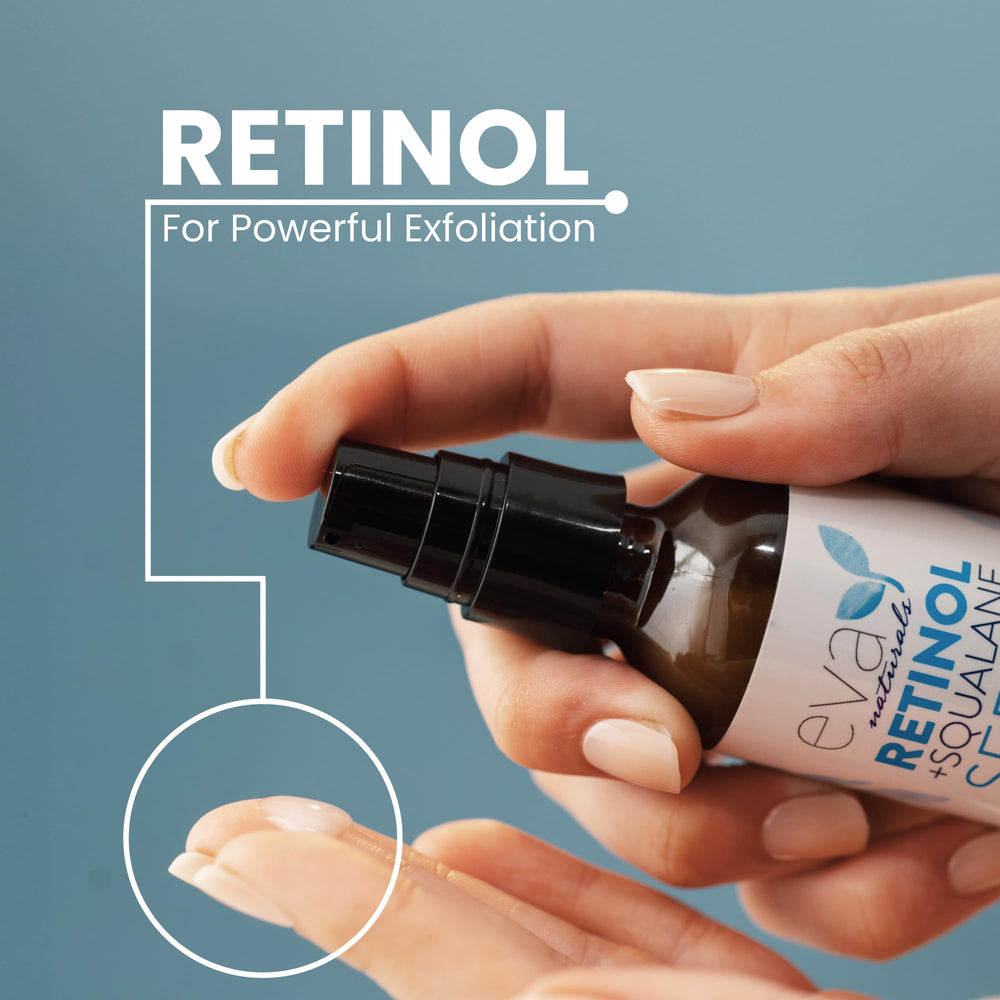 Eva Naturals serum glow after application indicating luminous skin.