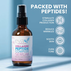 Eva Naturals serum texture closeup showing lightweight, skin-plumping formula.
