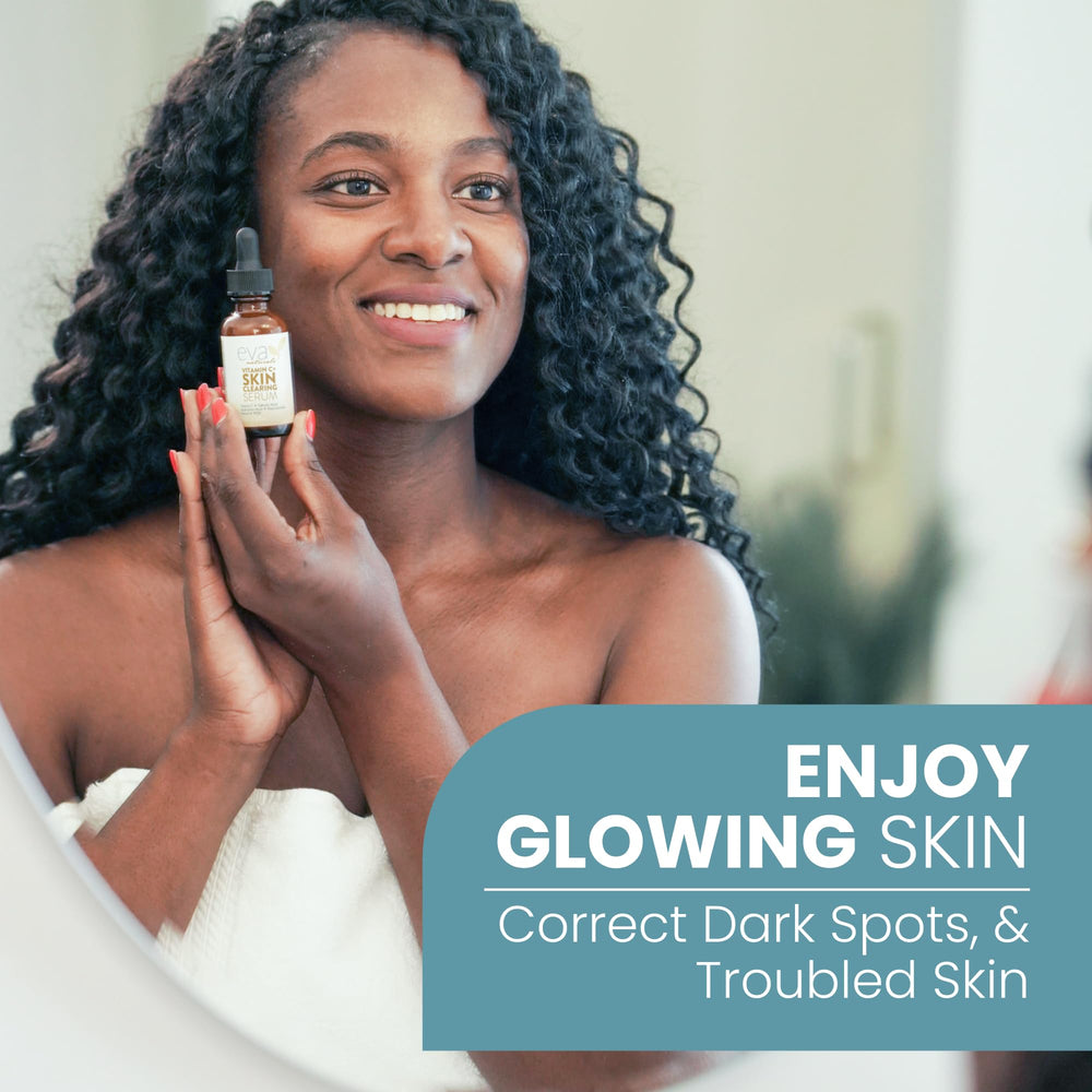 Eva Naturals fine-lines texture improvement highlights smoother, more even skin.