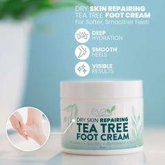 Eva Naturals Tea Tree Foot Cream hydrates dry, cracked heels