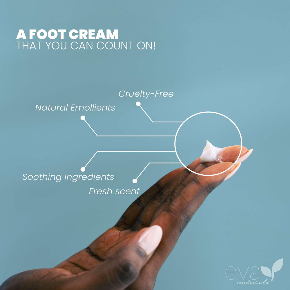 Eva Naturals Tea Tree Foot Cream supports at home pedicures routines