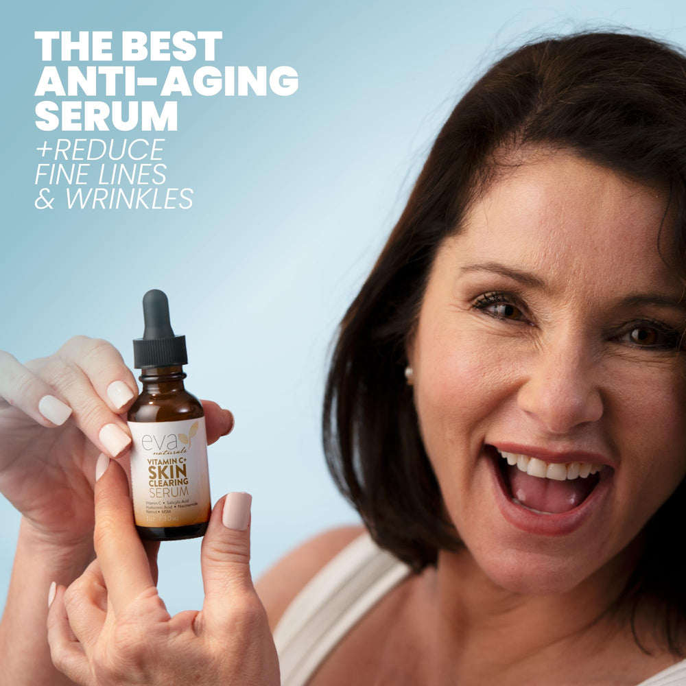 Eva Naturals Vitamin C Serum application dropper enables even, easy distribution.