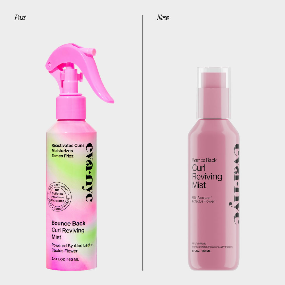 Eva NYC aloe leaf hydration highlight shows rehydration benefits for healthier looking curls.