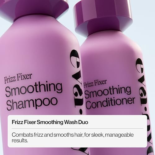 Eva NYC anti-frizz conditioner bottle nourishes and softens mid-length to ends.