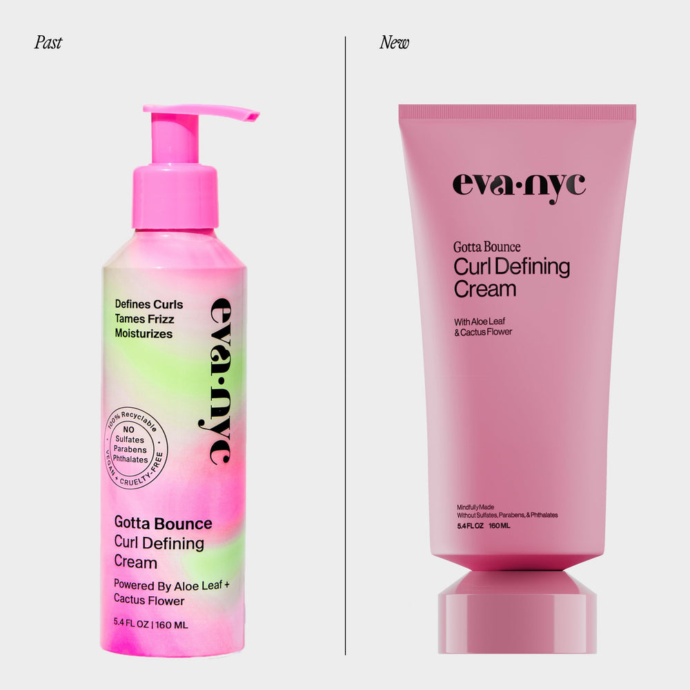 Eva NYC curl-defining cream closeup texture highlights hydration and curl shaping.