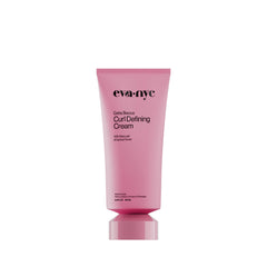 Eva NYC curl-enhancing styling cream bottle demonstrates frizz control and defined curls.