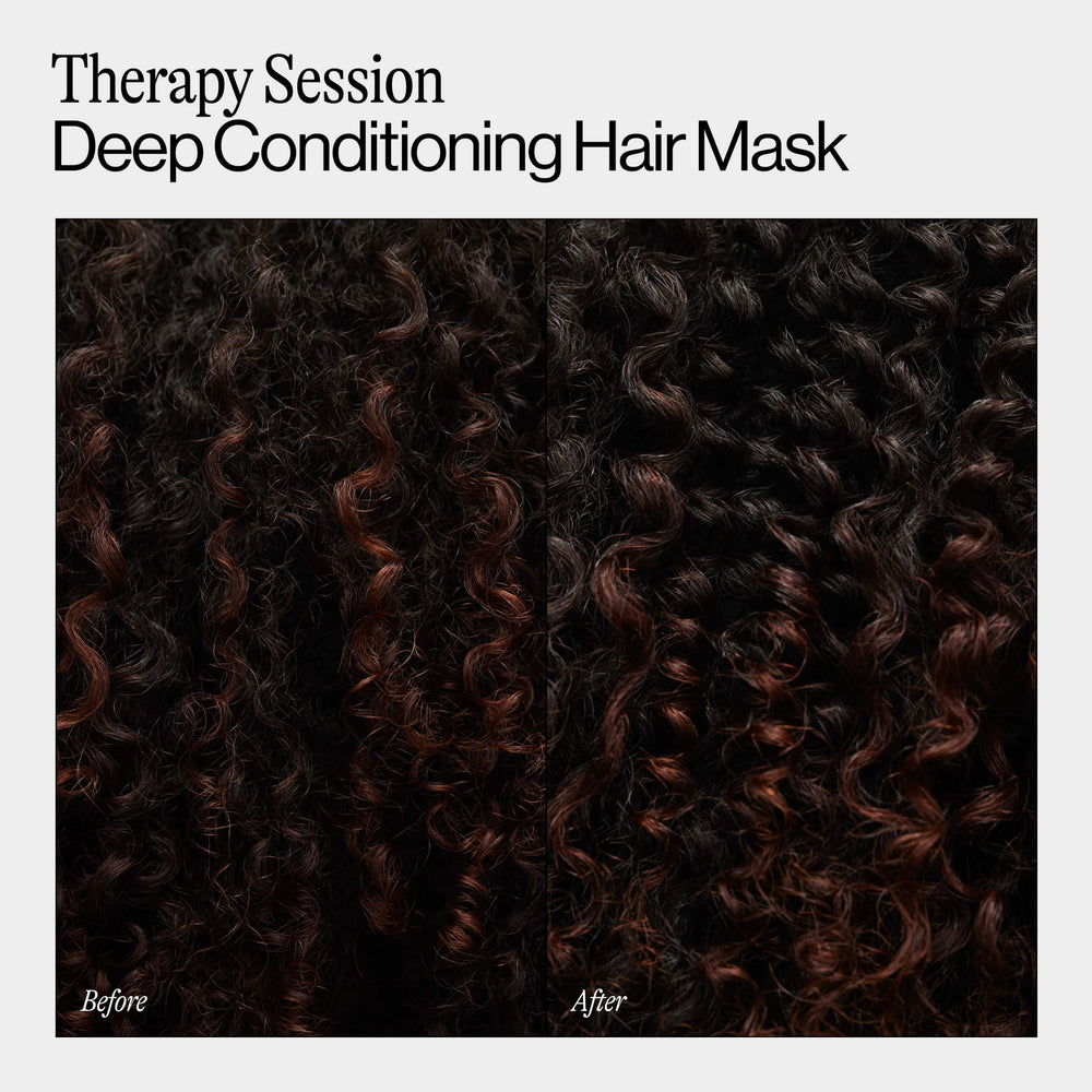 EVA·NYC Therapy Session mask mid-application for even distribution across strands