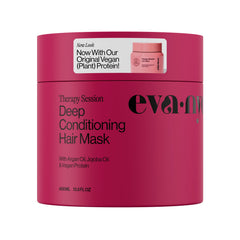 EVA·NYC Therapy Session mask packaging shown for at-home deep conditioning hydration