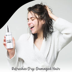 Evalectric Argan Oil Hair Serum applied on damp hair for smoother strands and frizz reduction