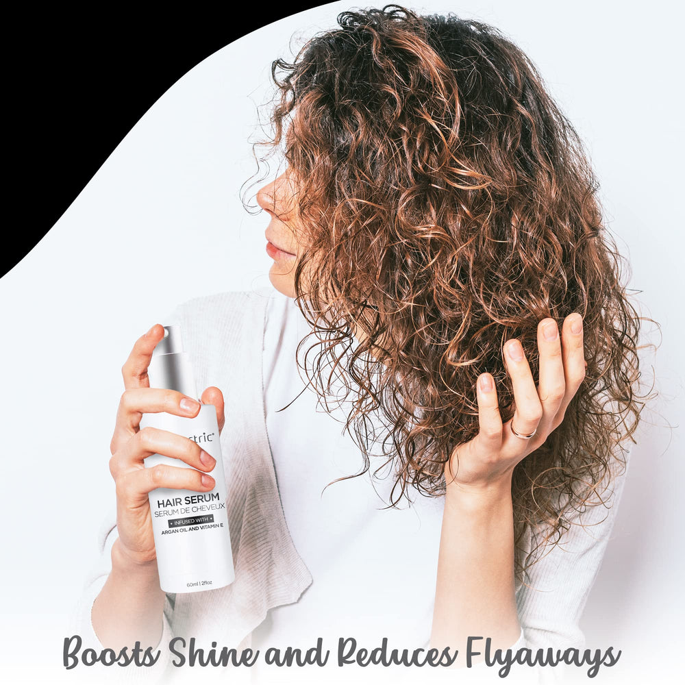 Evalectric Argan Oil Hair Serum delivers frizz-free shine for a polished look