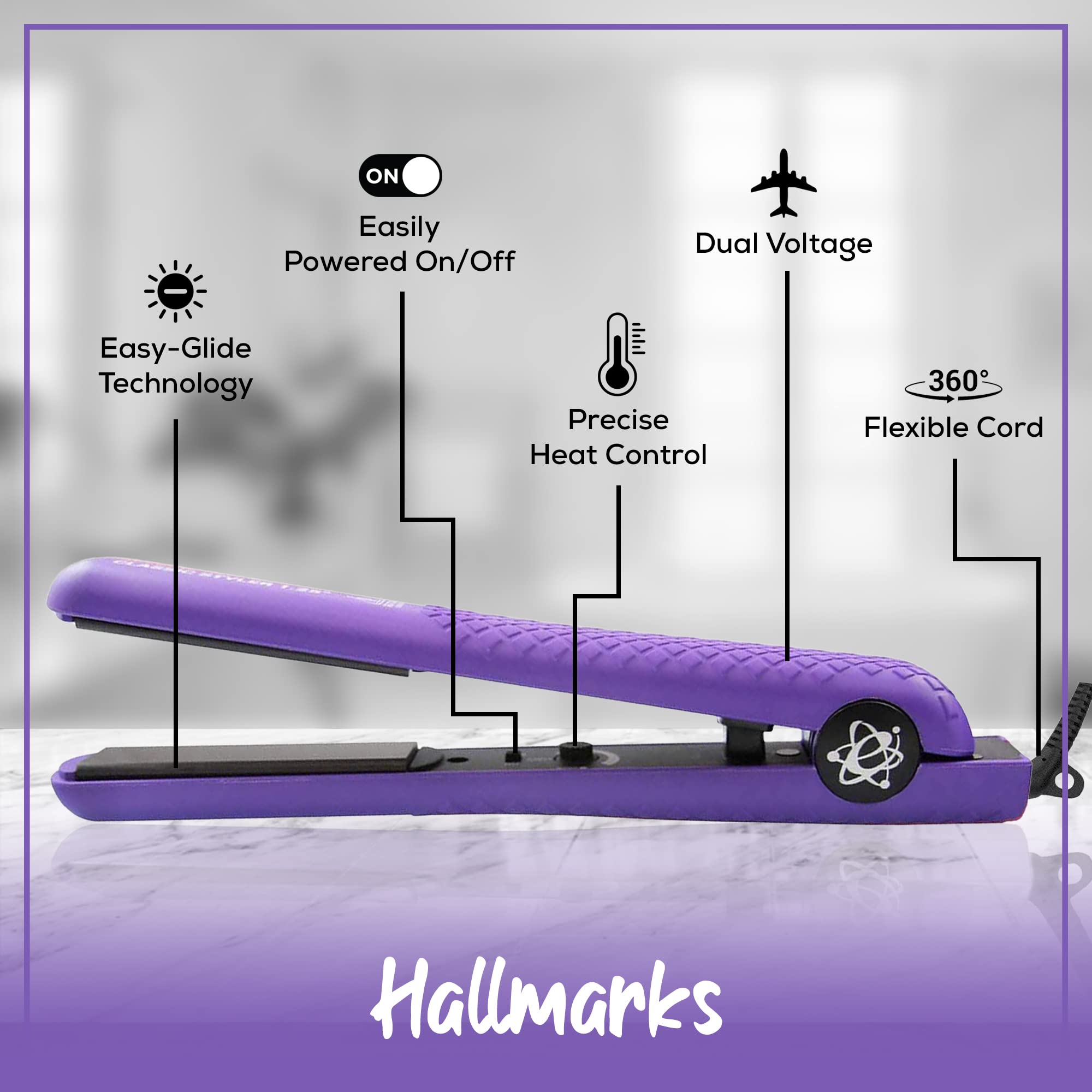 Evalectric Classic Styler negative ion technology reducing frizz for silkier hair.