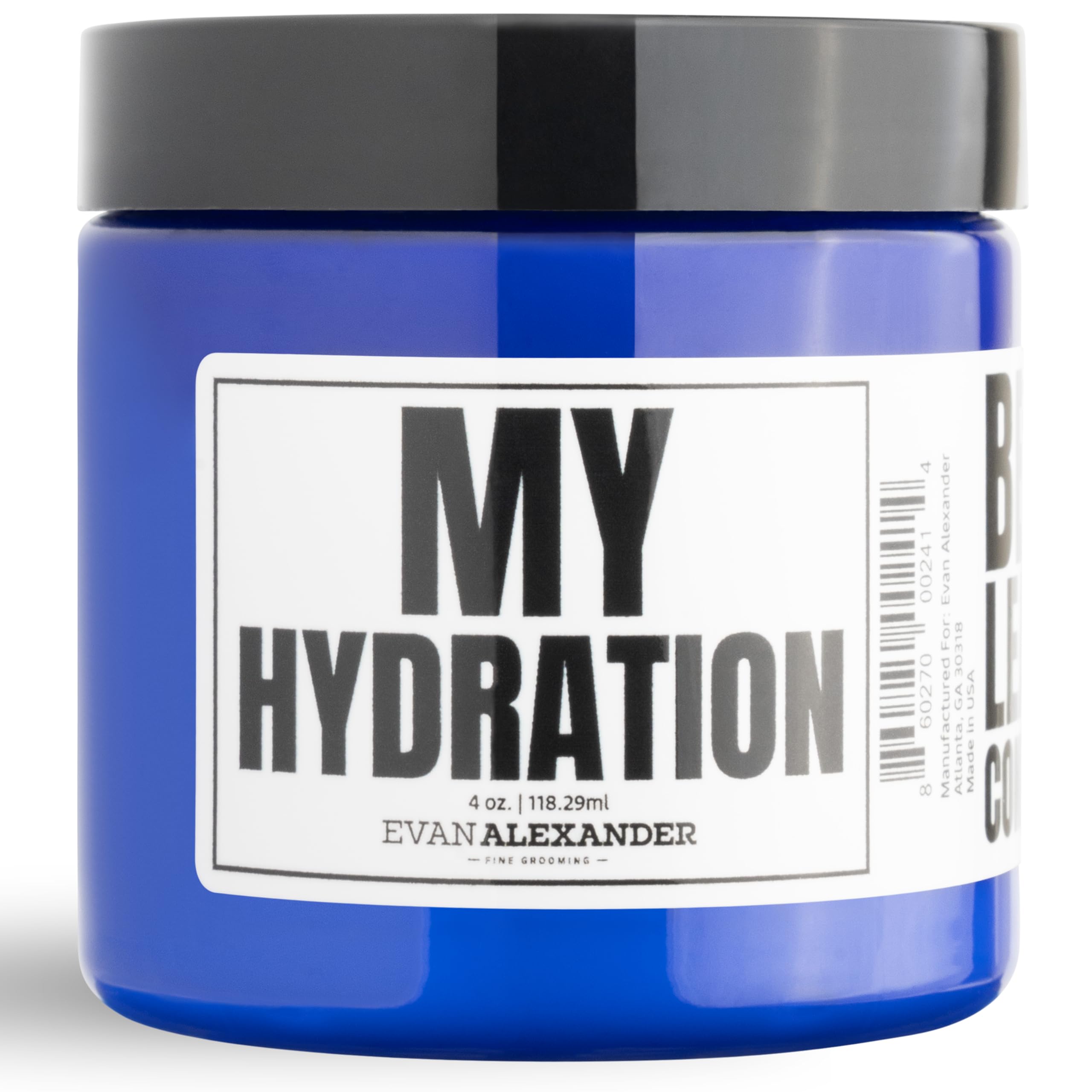 Evan Alexander MY Hydration Beard bottle offers a smooth, non-greasy finish.