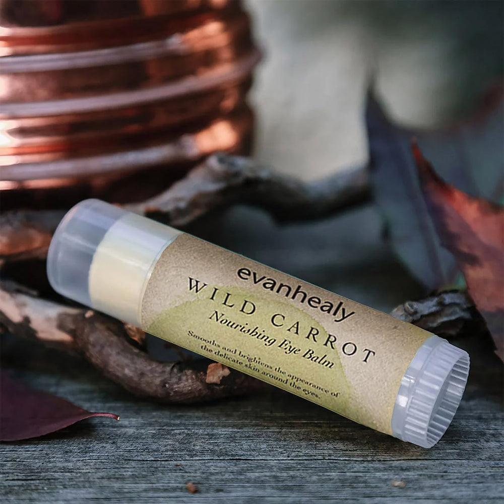Evanhealy eye balm application close-up showing creamy, nourishing texture.