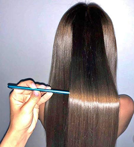 Evans value pack Brazilian keratin hair smoothing results hair straight and glossy after treatment.
