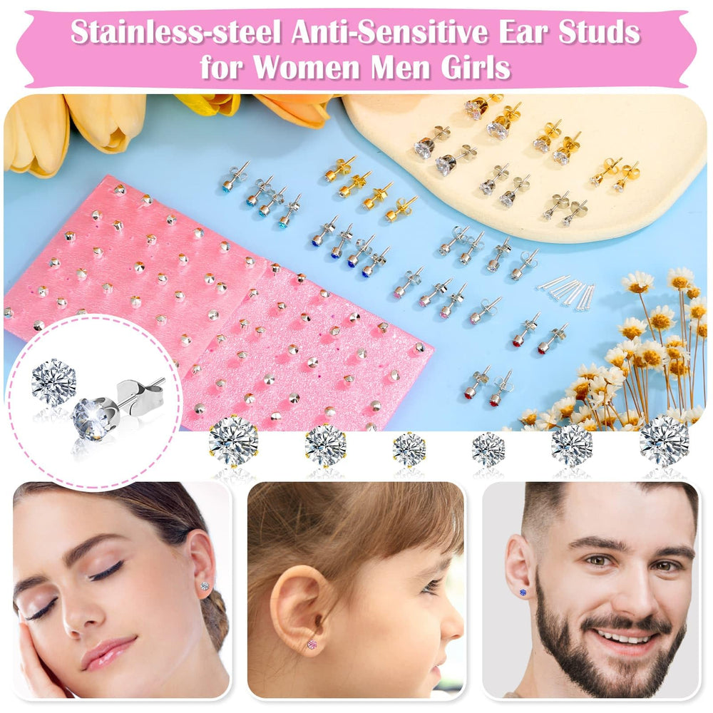 Evatage rubber earring backs help secure studs during wear.