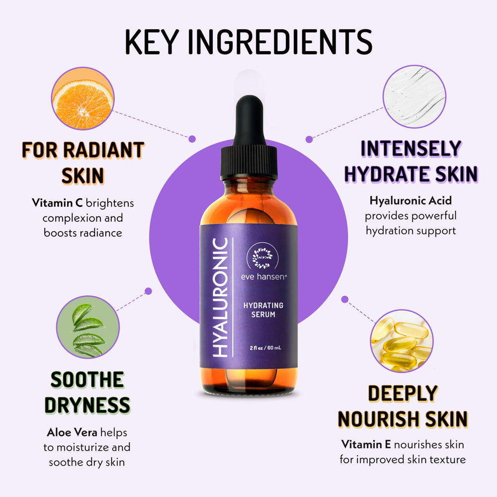 Eve Hansen Hyaluronic Serum applied to cheek for smooth texture