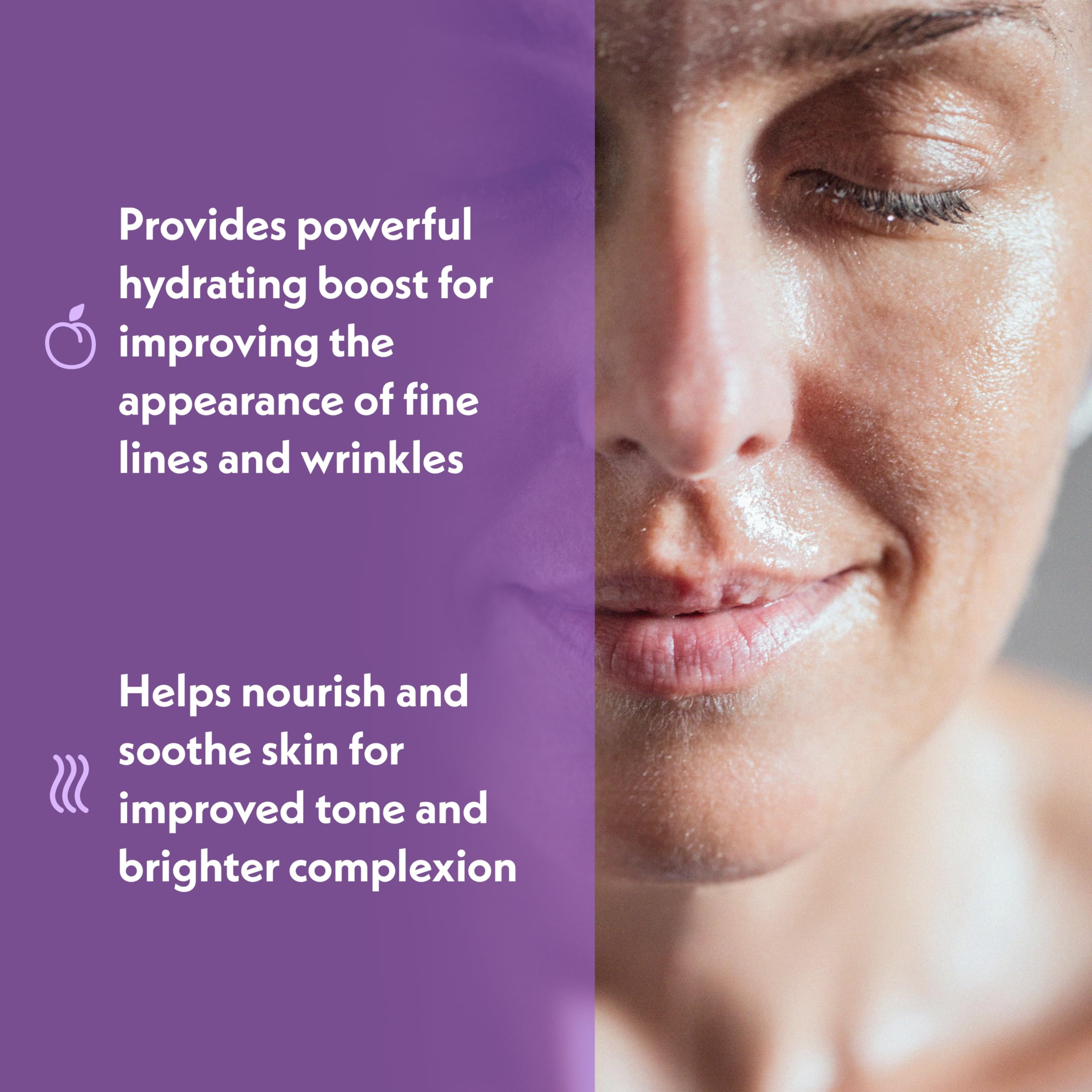 Eve Hansen Hyaluronic Serum glow on skin indicating revived radiance