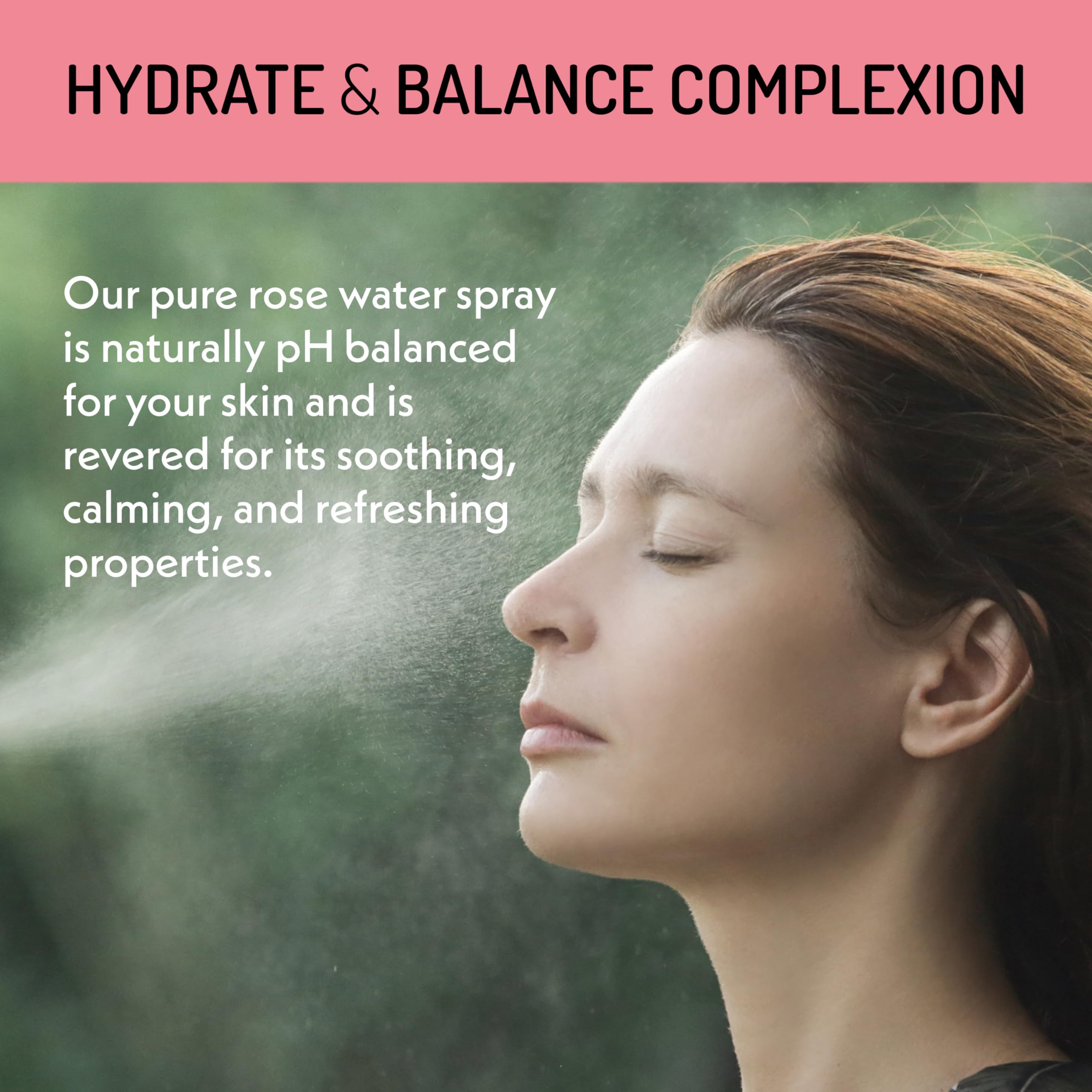 Eve Hansen rose water spray used as face toner after cleansing for balanced skin.