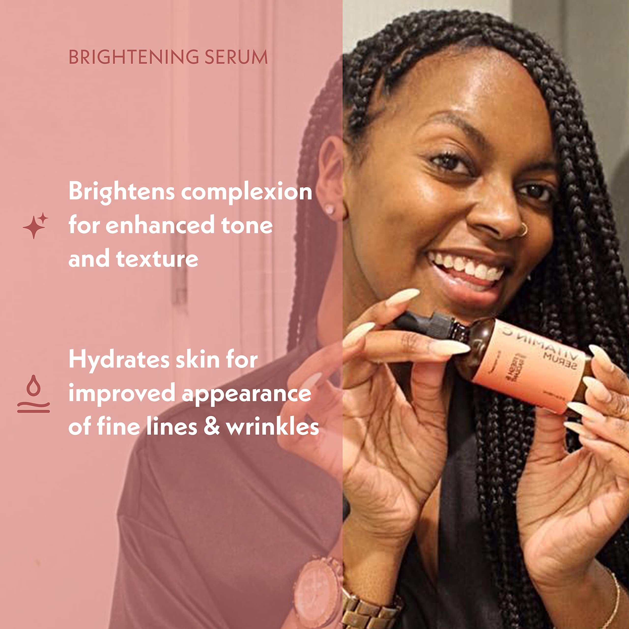 Eve Hansen routine glow after applying serum trio.