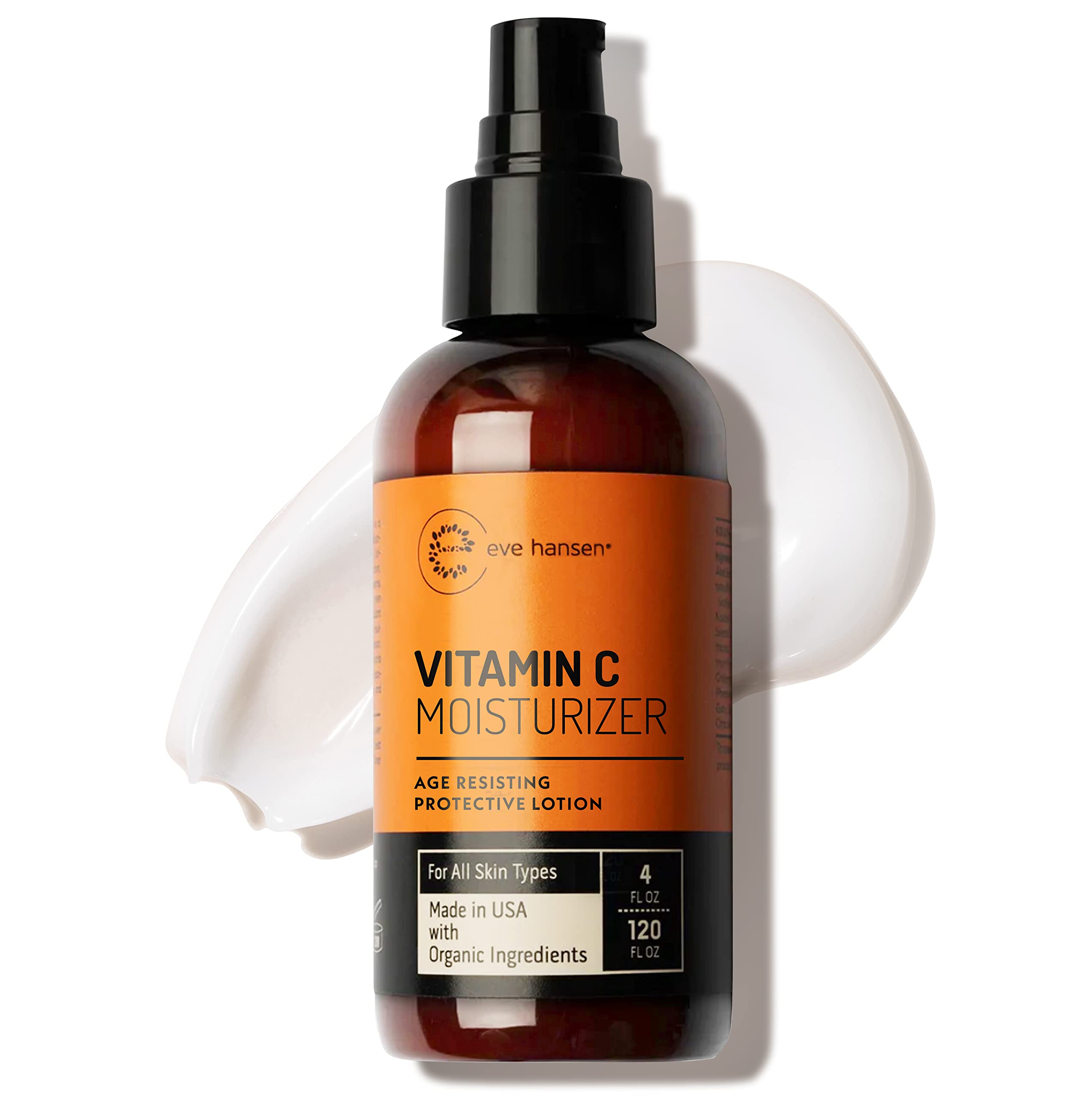 Eve Hansen Vitamin C Face Moisturizer bottle close-up showing lightweight hydration
