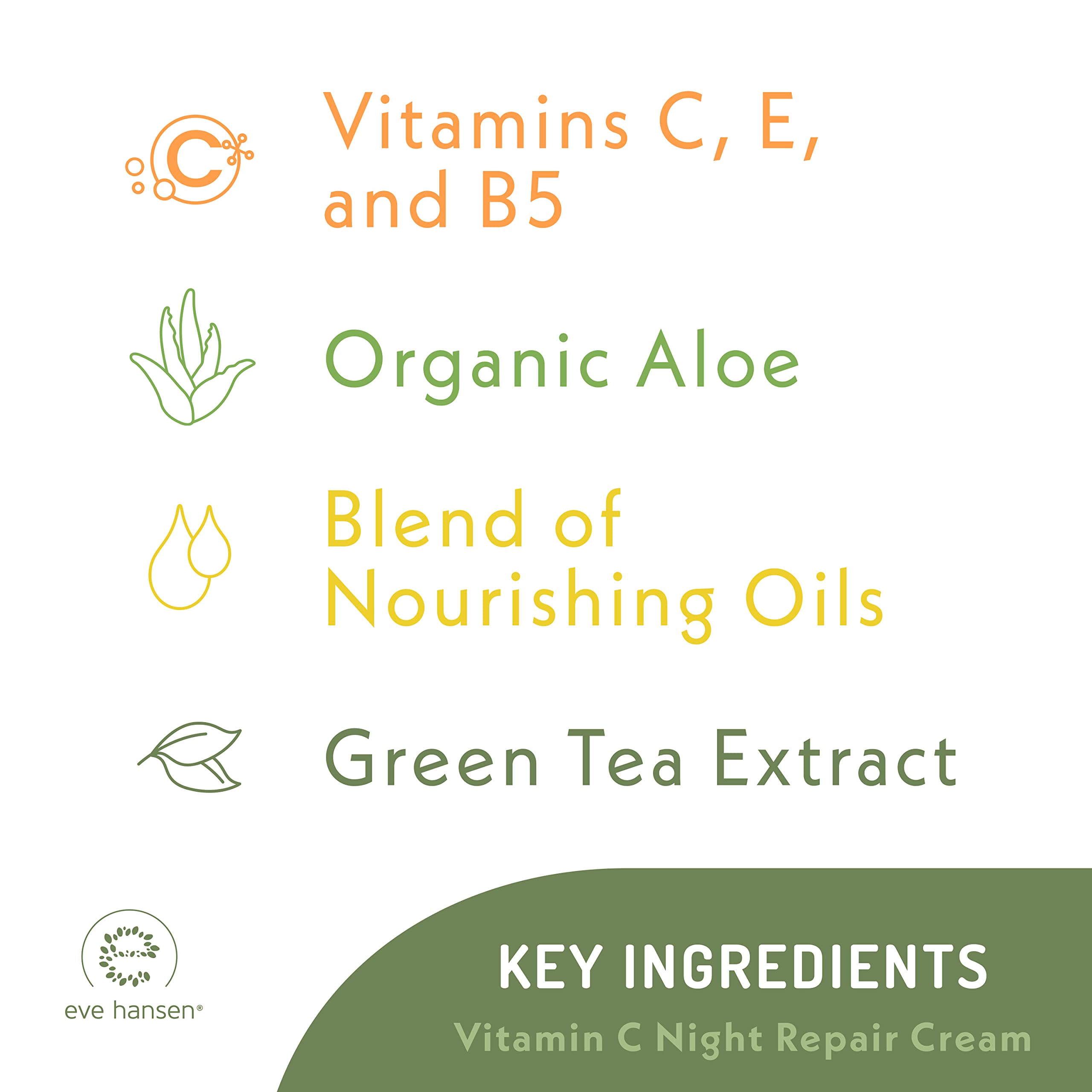 Eve Hansen Vitamin C Night Cream applied to neck during evening routine.