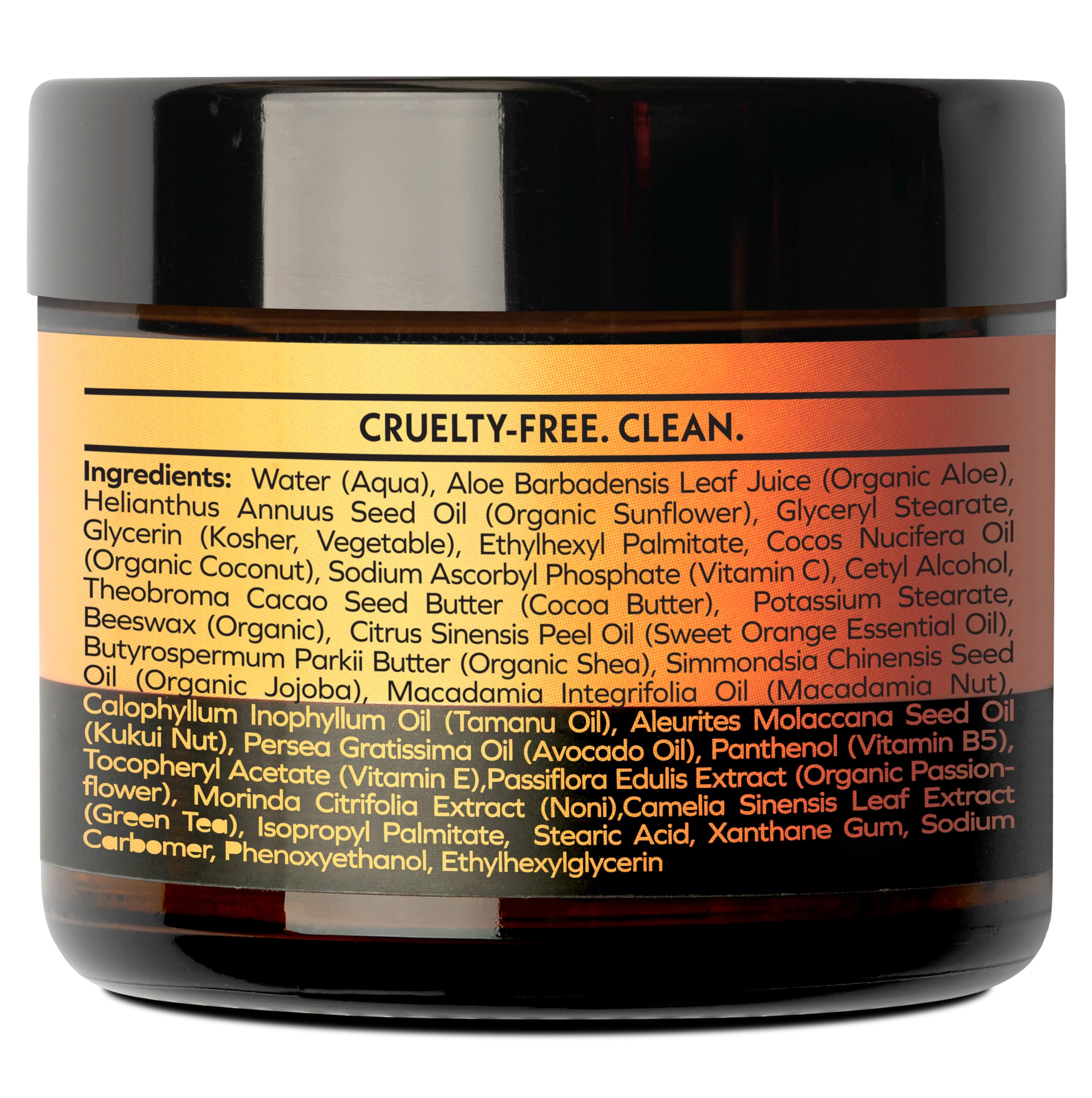 Eve Hansen Vitamin C Night Cream citrus scent close-up on packaging.