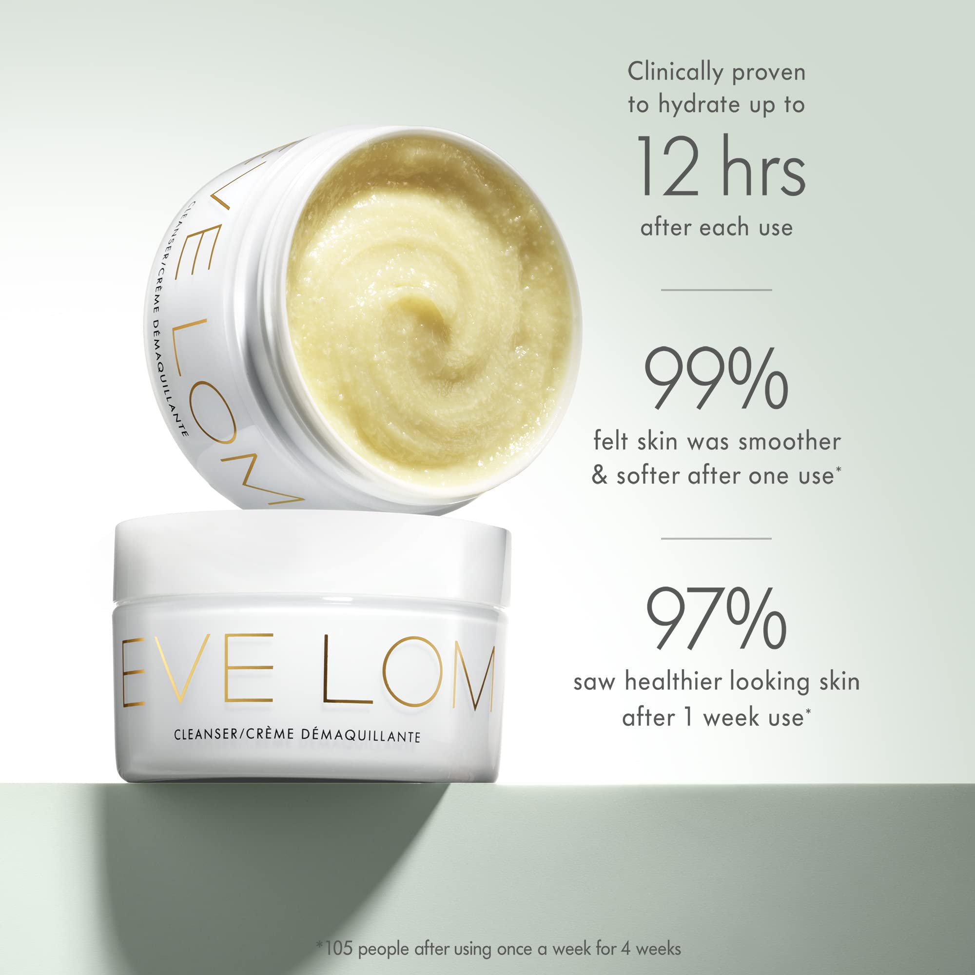 EVE LOM Balm Cleanser with muslin cloth demonstrates exfoliation